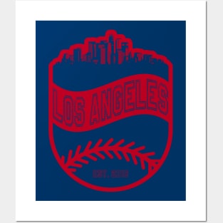 Los Angeles Baseball 02 Posters and Art